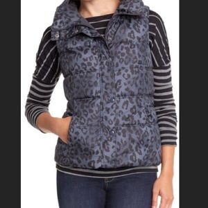 Old Navy Leopard Print Puffer Vest
